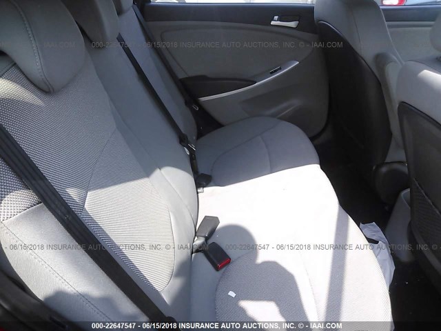 KMHCT5AE6DU068390 - 2013 HYUNDAI ACCENT GLS/GS RED photo 8