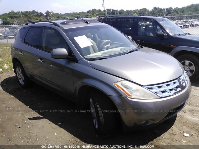 JN8AZ08WX4W315172 - 2004 NISSAN MURANO SL/SE SILVER photo 1