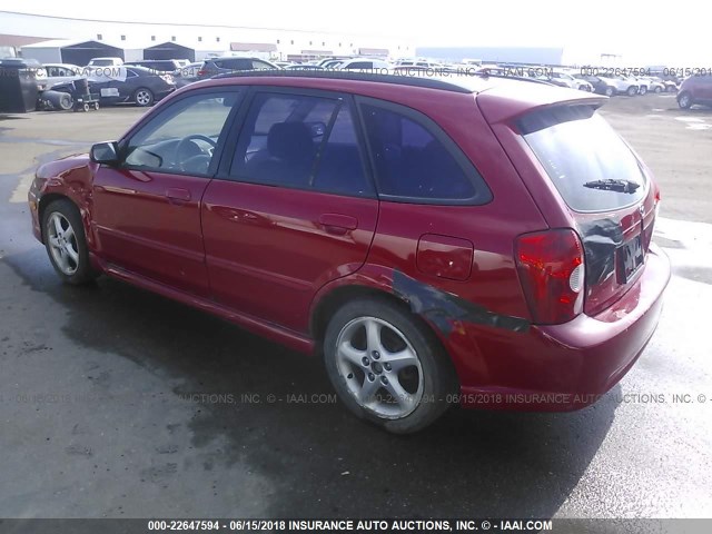 JM1BJ245X21542601 - 2002 MAZDA PROTEGE PR5 RED photo 3