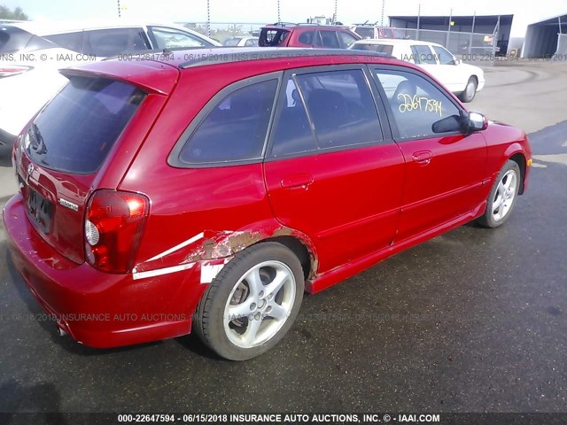 JM1BJ245X21542601 - 2002 MAZDA PROTEGE PR5 红色 照片 4