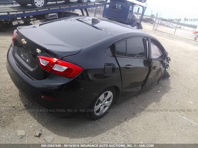 1G1BC5SM2H7266984 - 2017 CHEVROLET CRUZE LS BLACK photo 4