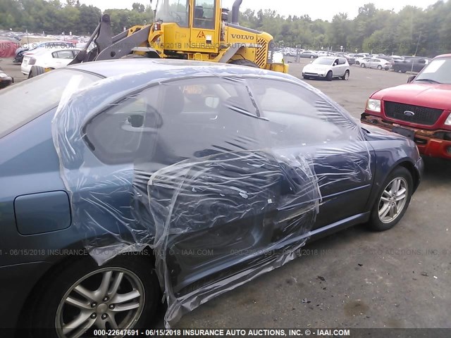 4S3BL616557200330 - 2005 SUBARU LEGACY 2.5I BLUE photo 6