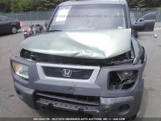 5J6YH28534L014917 - 2004 HONDA ELEMENT EX GREEN photo 6