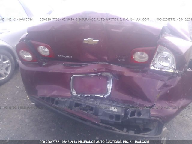 1G1ZK57788F224958 - 2008 CHEVROLET MALIBU LTZ 勃艮第红 照片 6