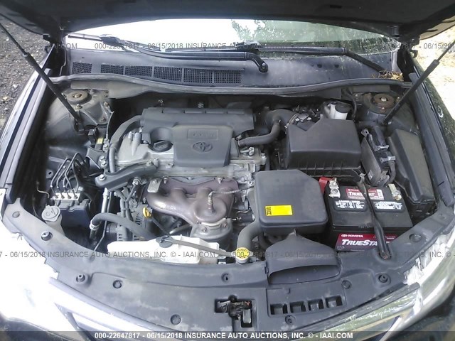 4T4BF1FK5CR190754 - 2012 TOYOTA CAMRY SE/LE/XLE BLACK photo 10