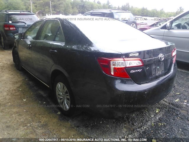 4T4BF1FK5CR190754 - 2012 TOYOTA CAMRY SE/LE/XLE BLACK photo 3