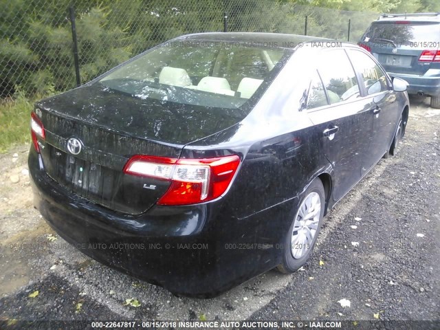 4T4BF1FK5CR190754 - 2012 TOYOTA CAMRY SE/LE/XLE BLACK photo 4