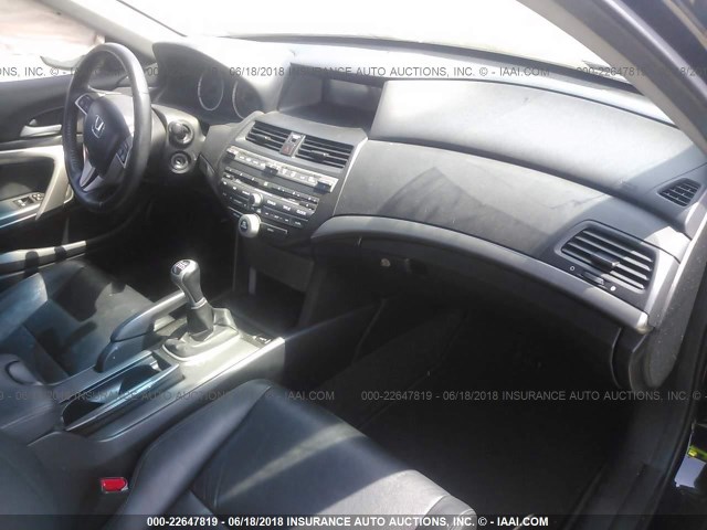 1HGCS2A81AA006944 - 2010 HONDA ACCORD EXL BLACK photo 5