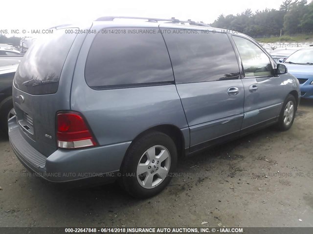 2FMZA57655BA12139 - 2005 FORD FREESTAR SES Light Blue photo 4