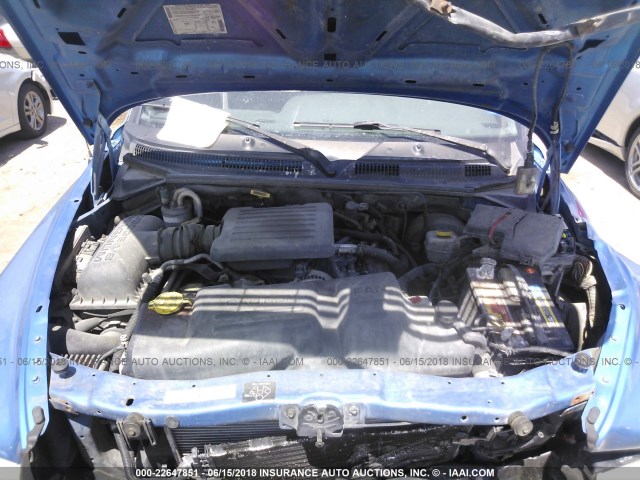 1B7GL22N7YS697404 - 2000 DODGE DAKOTA BLUE photo 10