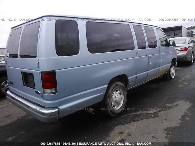 1FBSS31L7YHB42005 - 2000 FORD ECONOLINE E350 SUPER DUTY WAGON BLUE photo 4