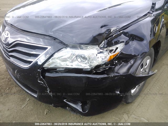4T1BF3EKXBU202354 - 2011 TOYOTA CAMRY SE/LE/XLE BLACK photo 6