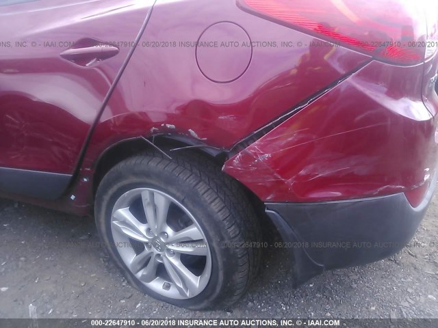 KM8JUCAC3CU420492 - 2012 HYUNDAI TUCSON GLS/LIMITED RED photo 6