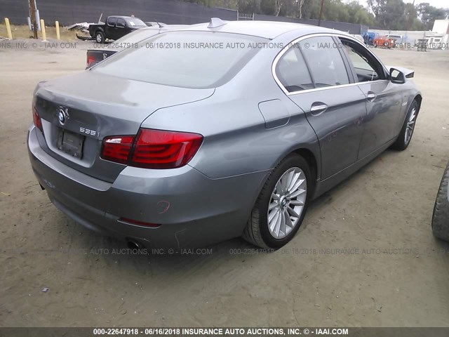 WBAFR7C54BC807281 - 2011 BMW 535 I GRAY photo 4