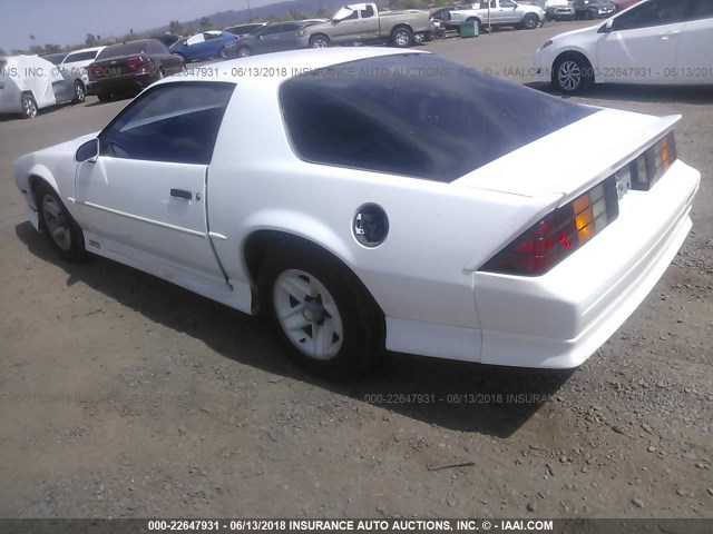 1G1FP23T8NL136284 - 1992 CHEVROLET CAMARO RS WHITE photo 3