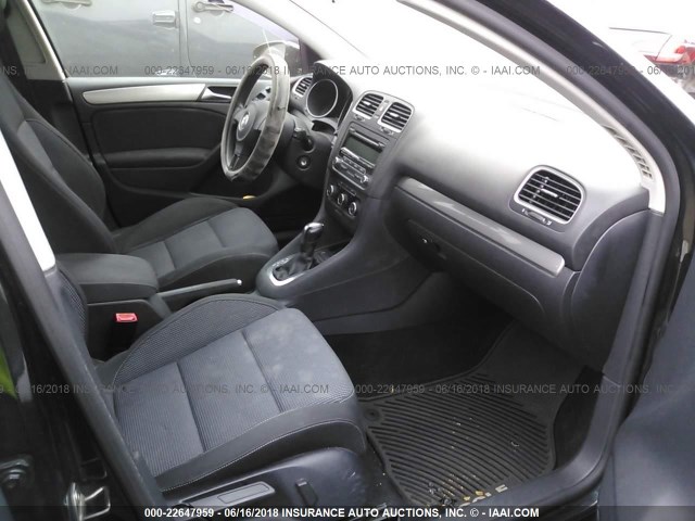 WVWDB7AJ0CW115002 - 2012 VOLKSWAGEN GOLF BLACK photo 5