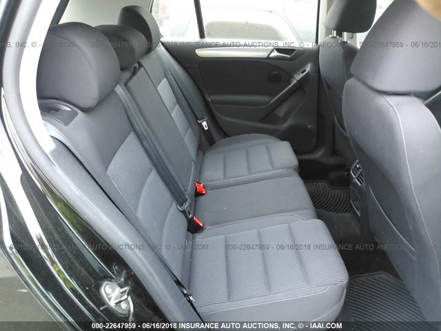 WVWDB7AJ0CW115002 - 2012 VOLKSWAGEN GOLF BLACK photo 8
