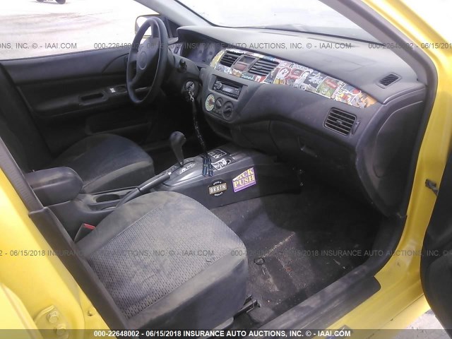 JA3AJ86EX3U048698 - 2003 MITSUBISHI LANCER OZ RALLY YELLOW photo 5