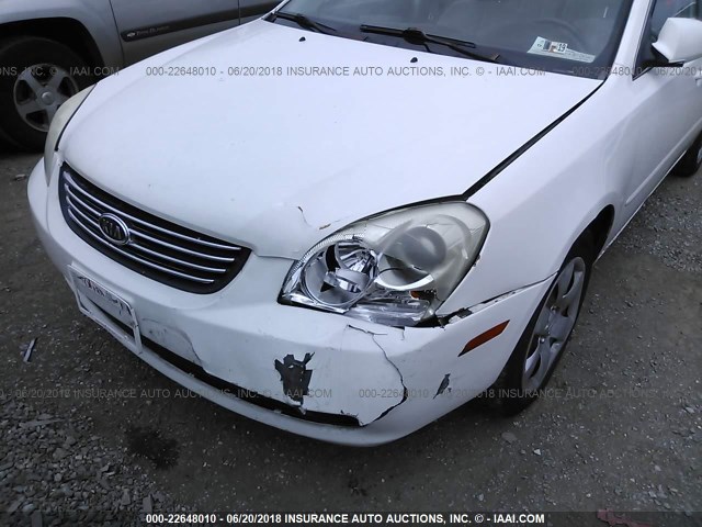 KNAGE123265034124 - 2006 KIA OPTIMA LX/EX WHITE photo 6