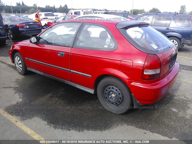 2HGEJ642XXH100700 - 1999 HONDA CIVIC CX RED photo 3