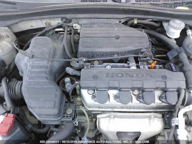 2HGES163X4H635804 - 2004 HONDA CIVIC DX VP ვერცხლისფერი ფოტო 10