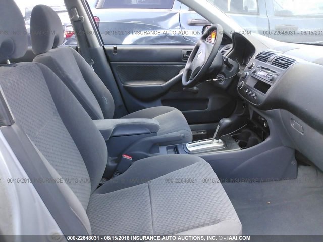 2HGES163X4H635804 - 2004 HONDA CIVIC DX VP ვერცხლისფერი ფოტო 5