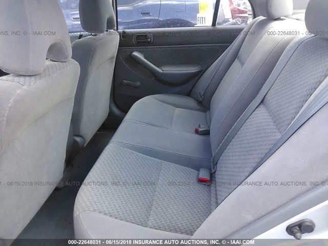 2HGES163X4H635804 - 2004 HONDA CIVIC DX VP ვერცხლისფერი ფოტო 8