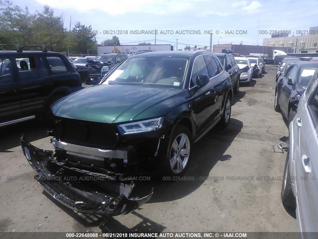 WA1BNAFY1J2081538 - 2018 AUDI Q5 PREMIUM PLUS GREEN photo 2