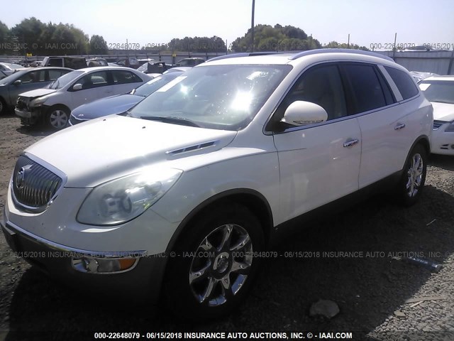 5GAEV23748J260372 - 2008 BUICK ENCLAVE CXL WHITE photo 2