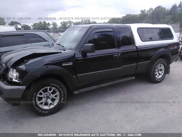 1FTZR15E49PA54395 - 2009 FORD RANGER SUPER CAB BLACK photo 2