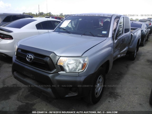 5TFTX4CN8CX015896 - 2012 TOYOTA TACOMA ACCESS CAB Күміс фото 2
