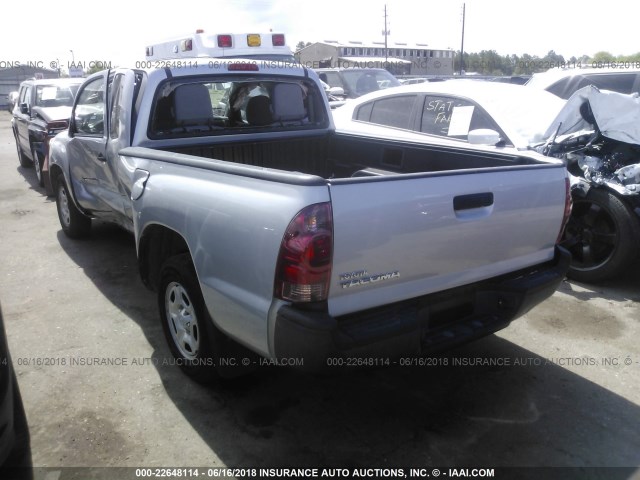 5TFTX4CN8CX015896 - 2012 TOYOTA TACOMA ACCESS CAB SILVER photo 3