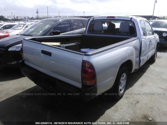 5TFTX4CN8CX015896 - 2012 TOYOTA TACOMA ACCESS CAB SILVER photo 4