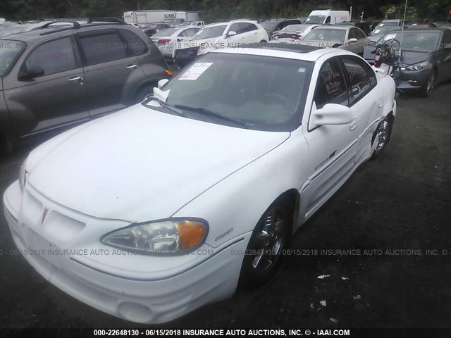 1G2NW52E91C146606 - 2001 PONTIAC GRAND AM GT WHITE photo 2