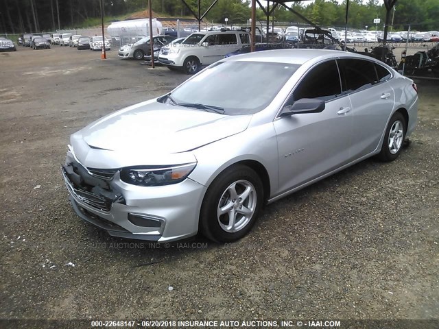 1G1ZB5ST7HF216497 - 2017 CHEVROLET MALIBU LS GRAY photo 2