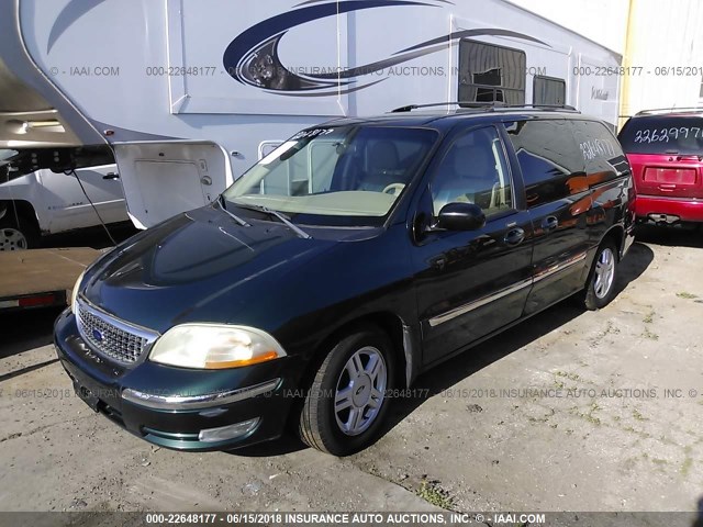 2FMZA52491BB62089 - 2001 FORD WINDSTAR SE GREEN photo 2