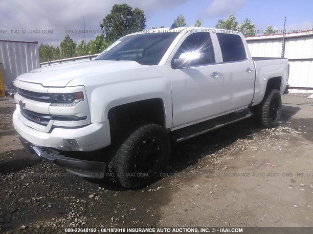 3GCUKSEC1GG320766 - 2016 CHEVROLET SILVERADO K1500 LTZ WHITE photo 2