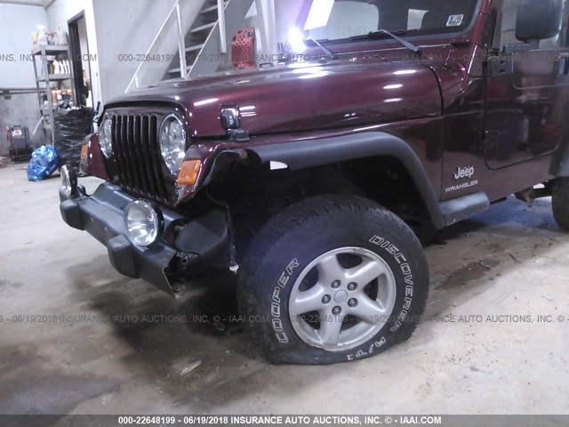 1J4FA29123P338987 - 2003 JEEP WRANGLER / TJ SE BURGUNDY photo 6