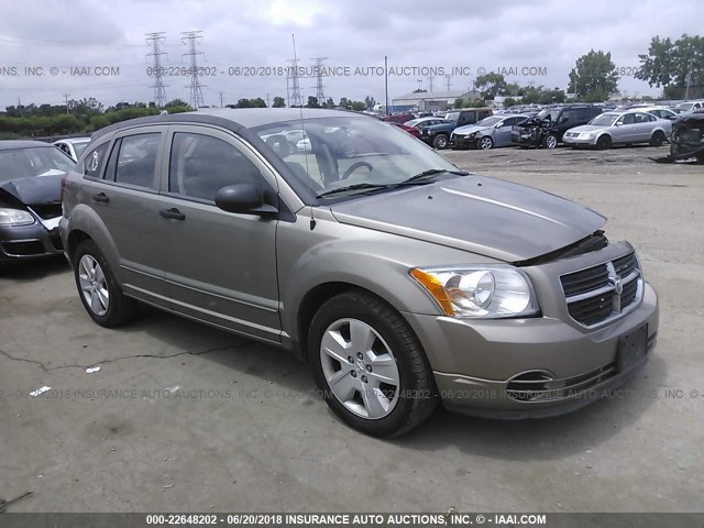 1B3HB48B27D186574 - 2007 DODGE CALIBER SXT BROWN photo 1