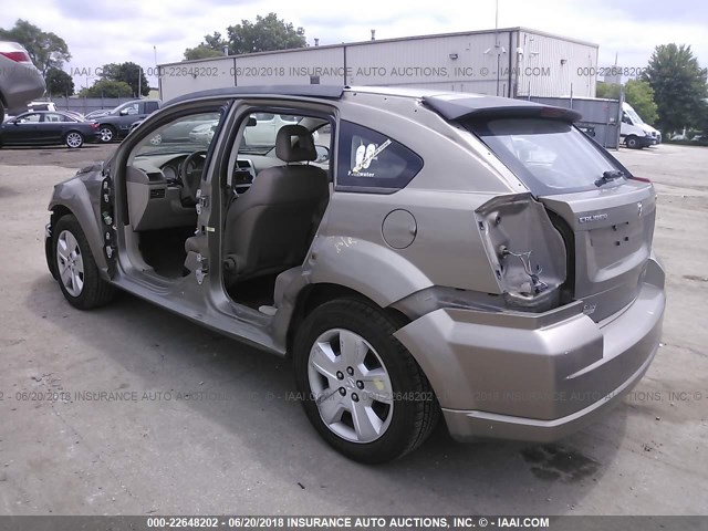 1B3HB48B27D186574 - 2007 DODGE CALIBER SXT BROWN photo 3