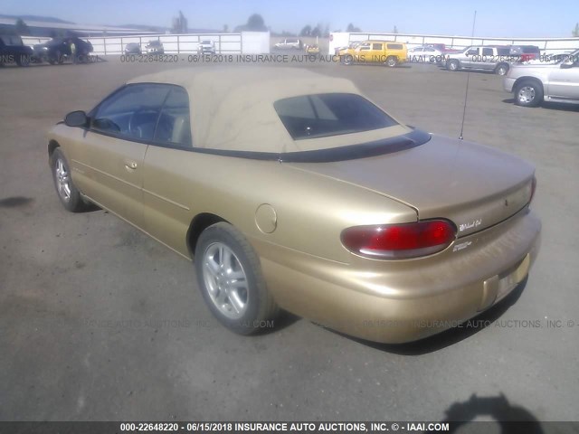 3C3EL55H8TT309901 - 1996 CHRYSLER SEBRING JXI GOLD photo 3