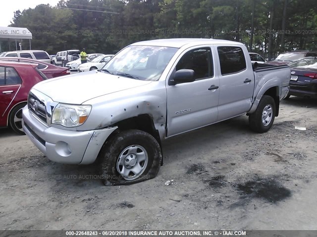3TMJU4GNXAM107248 - 2010 TOYOTA TACOMA DOUBLE CAB PRERUNNER SILVER photo 2