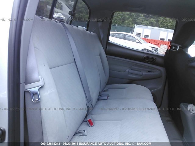 3TMJU4GNXAM107248 - 2010 TOYOTA TACOMA DOUBLE CAB PRERUNNER SILVER photo 8