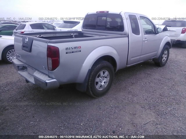 1N6AD06W75C456990 - 2005 NISSAN FRONTIER KING CAB LE/SE/OFF ROAD SILVER photo 4