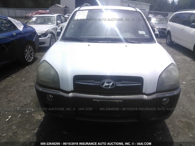 KM8JN72D75U073912 - 2005 HYUNDAI TUCSON GLS/LX WHITE photo 6