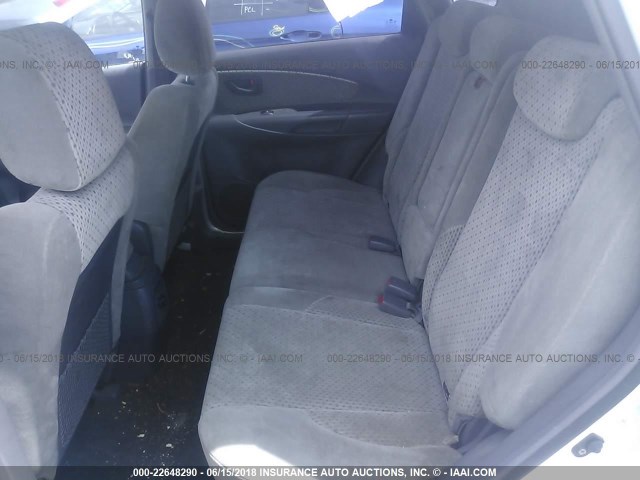 KM8JN72D75U073912 - 2005 HYUNDAI TUCSON GLS/LX WHITE photo 8