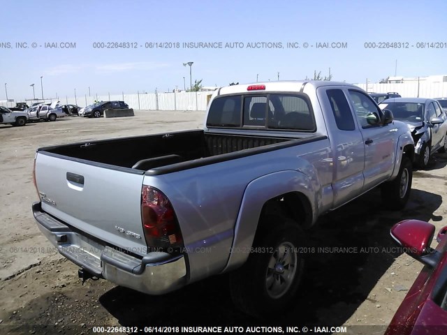 5TEUU42N55Z134712 - 2005 TOYOTA TACOMA ACCESS CAB Silber Foto 4