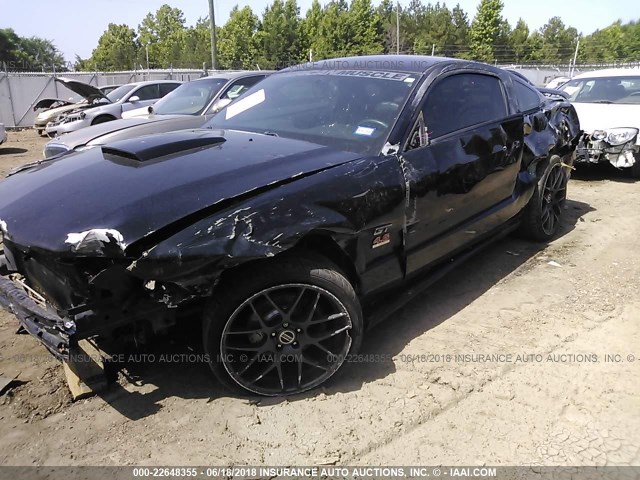 1ZVHT82H765214391 - 2006 FORD MUSTANG GT BLACK photo 2