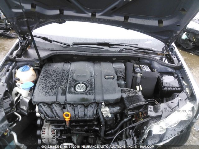 WVWDB7AJ6CW218618 - 2012 VOLKSWAGEN GOLF GRAY photo 10