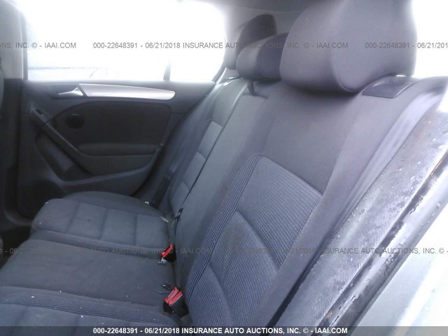 WVWDB7AJ6CW218618 - 2012 VOLKSWAGEN GOLF GRAY photo 8